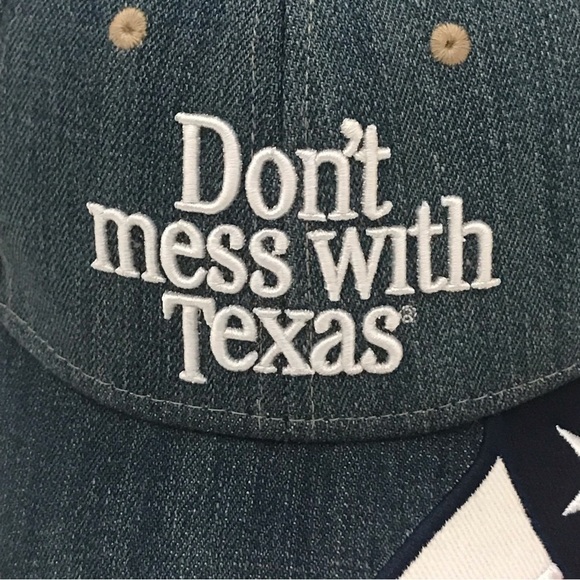 Don't Mess with Texas Cotton Red White Blue Adjustable Ball Cap NWT - Picture 7 of 13